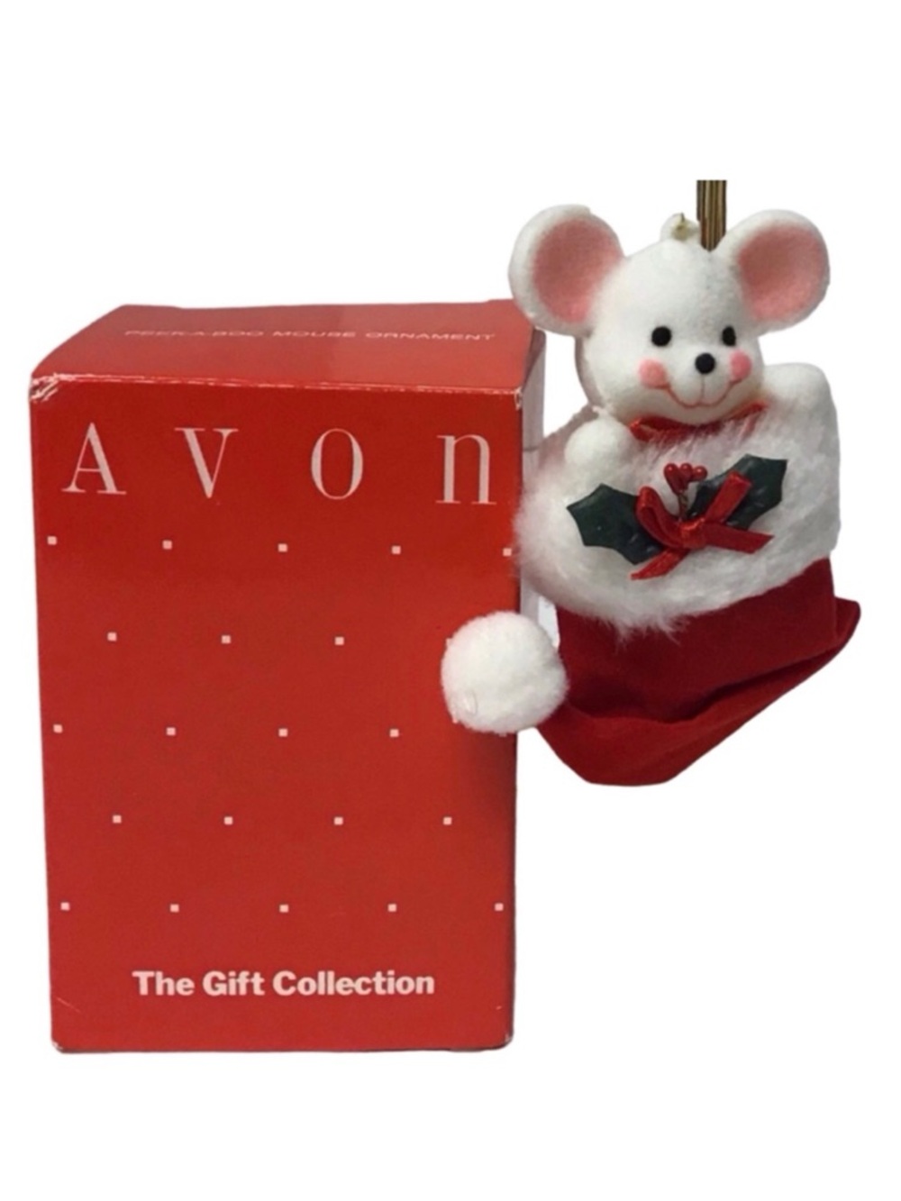 Avon “Peek-a-Boo Mouse” Christmas Ornament